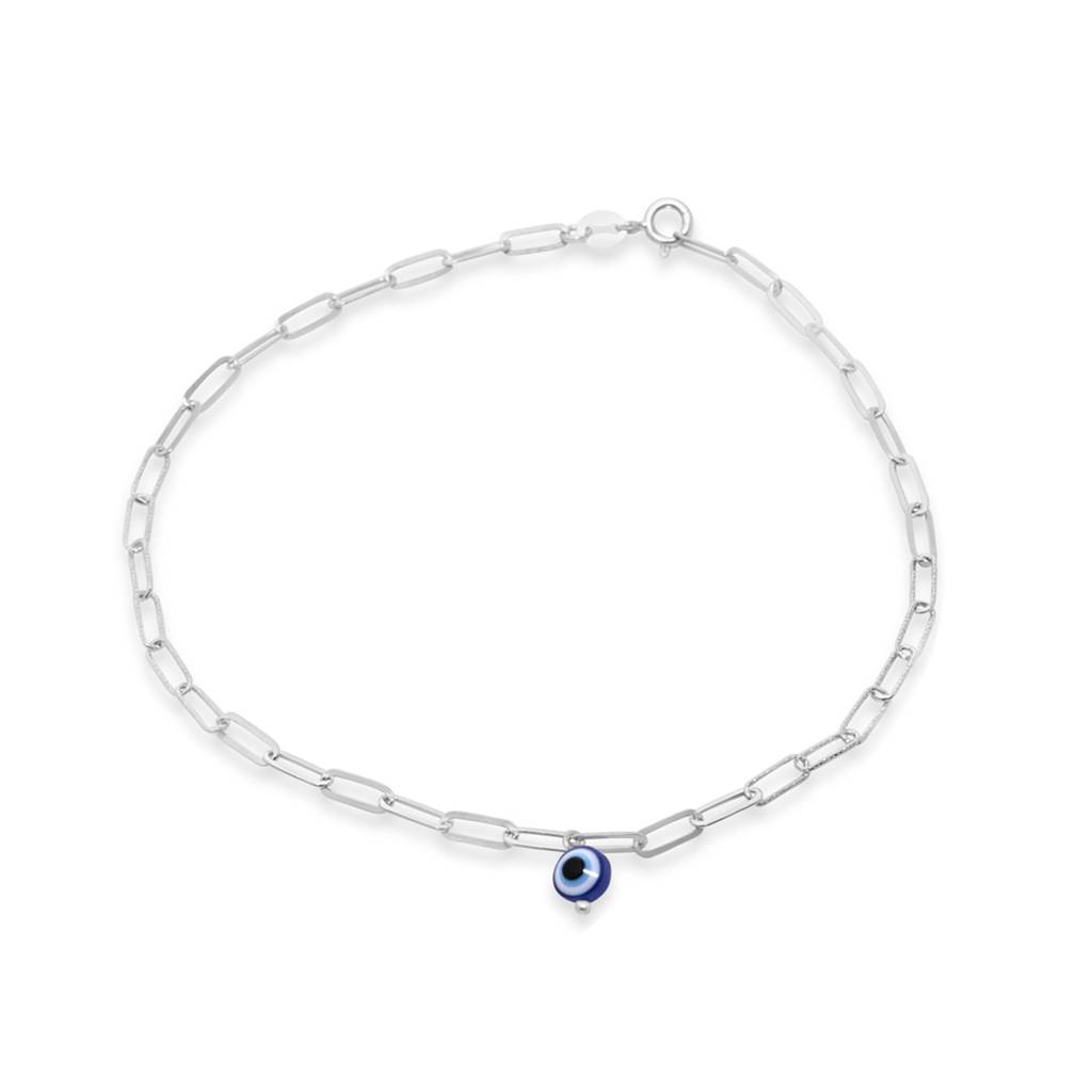 925 Pure Silver Evil Eye Anklet : AK1013