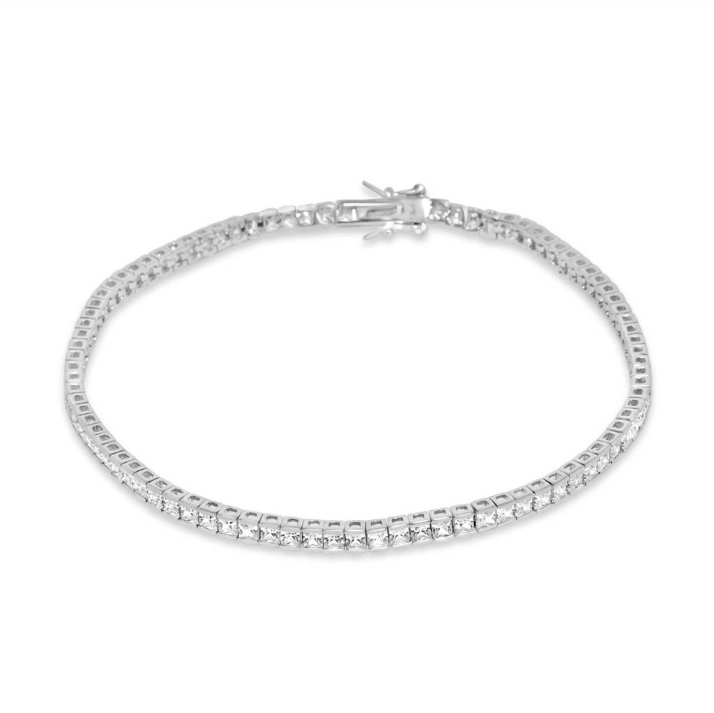 925 Pure Silver Tennis Anklet : AK1015