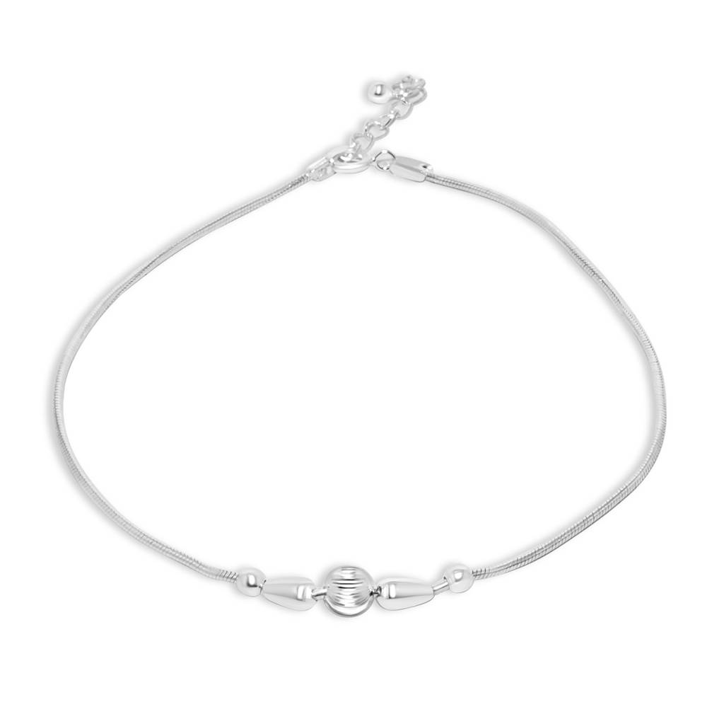 925 Sterling Silver Traditional Style Anklet For Women : AK1018