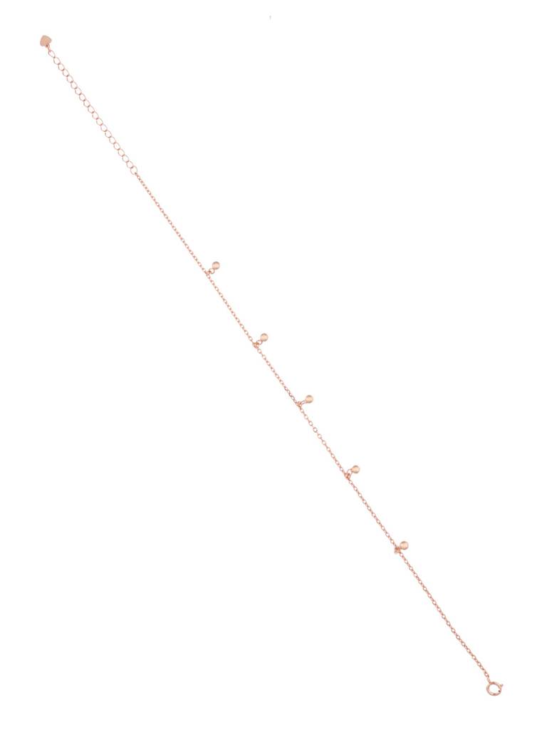 Sterling Silver Charms Of Spheres Anklet : AKCH20-RG-NA
