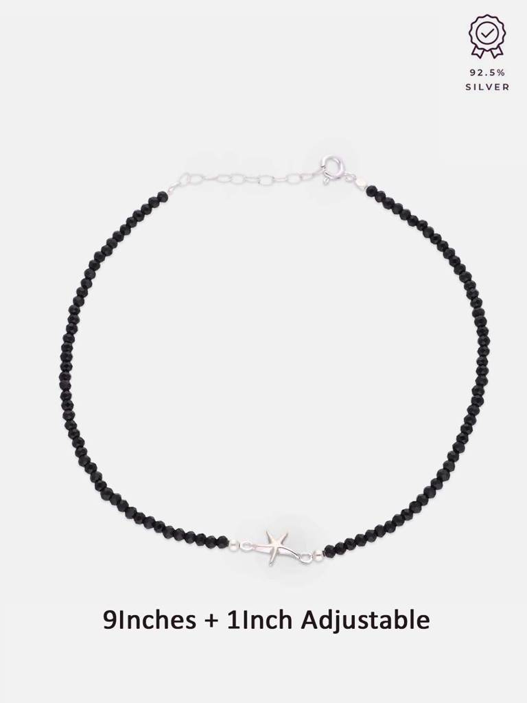 Sterling Silver Star Nazaria Anklet : AKNZ10-S-NA