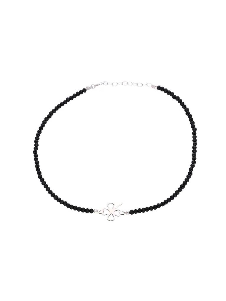 Sterling Silver Floral Nazaria Anklet : AKNZ11-S-NA