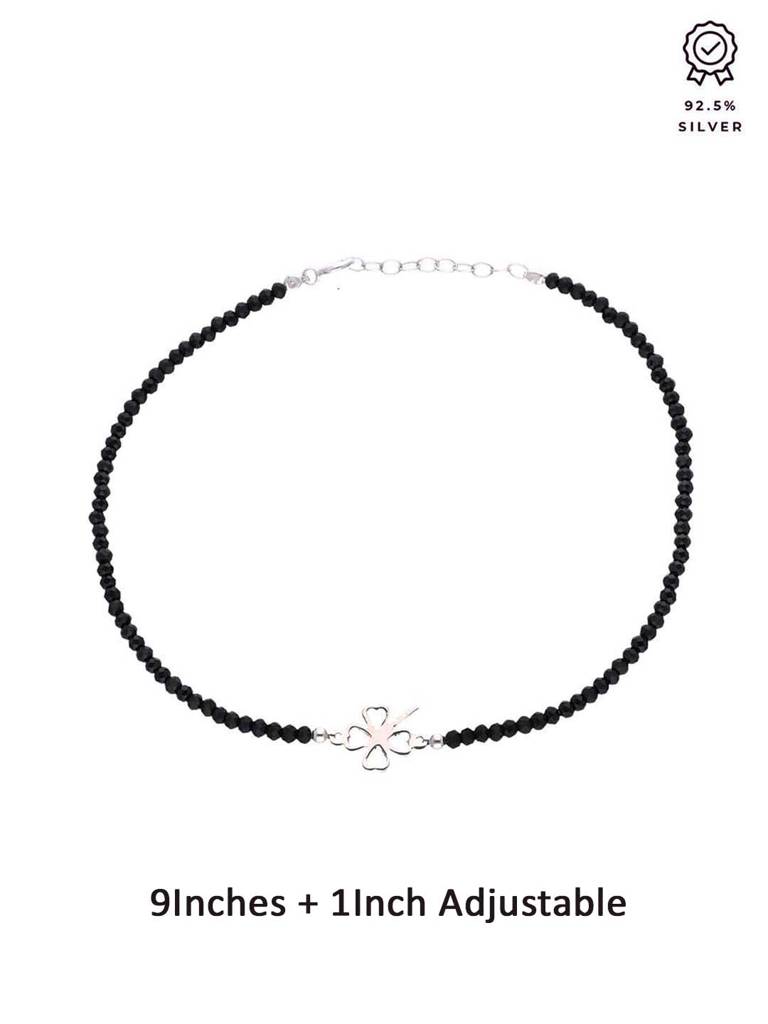 Sterling Silver Floral Nazaria Anklet : AKNZ11-S-NA