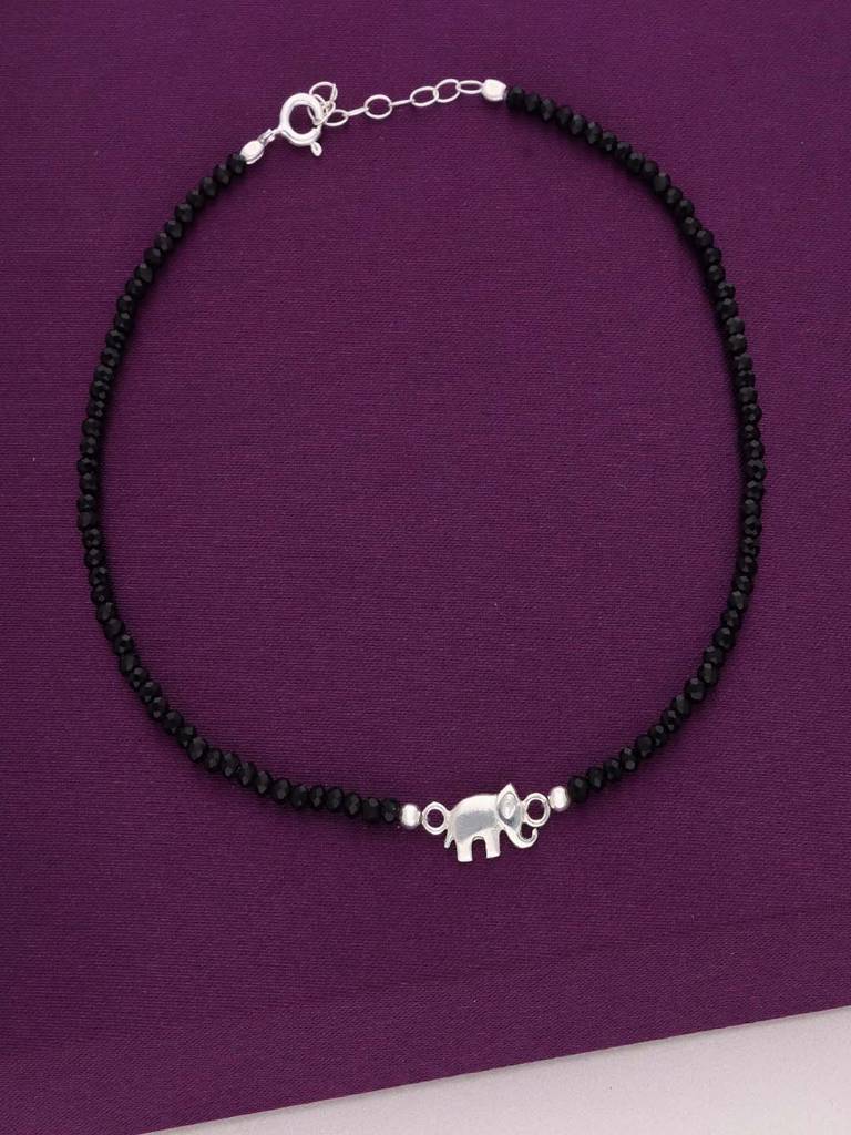 Sterling Silver Elephant Nazaria Anklet : AKNZ12-S-NA