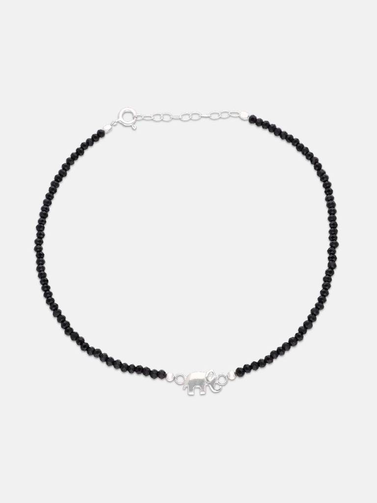 Sterling Silver Elephant Nazaria Anklet : AKNZ12-S-NA