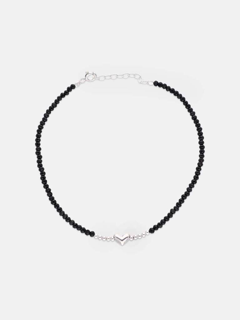 Sterling Silver Heart Nazaria Anklet : AKNZ13-S-NA