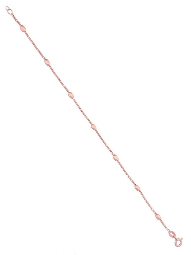 Sterling Silver Rose Gold Ingots Of Rose Gold Anklet : AKTH3-RG-NA