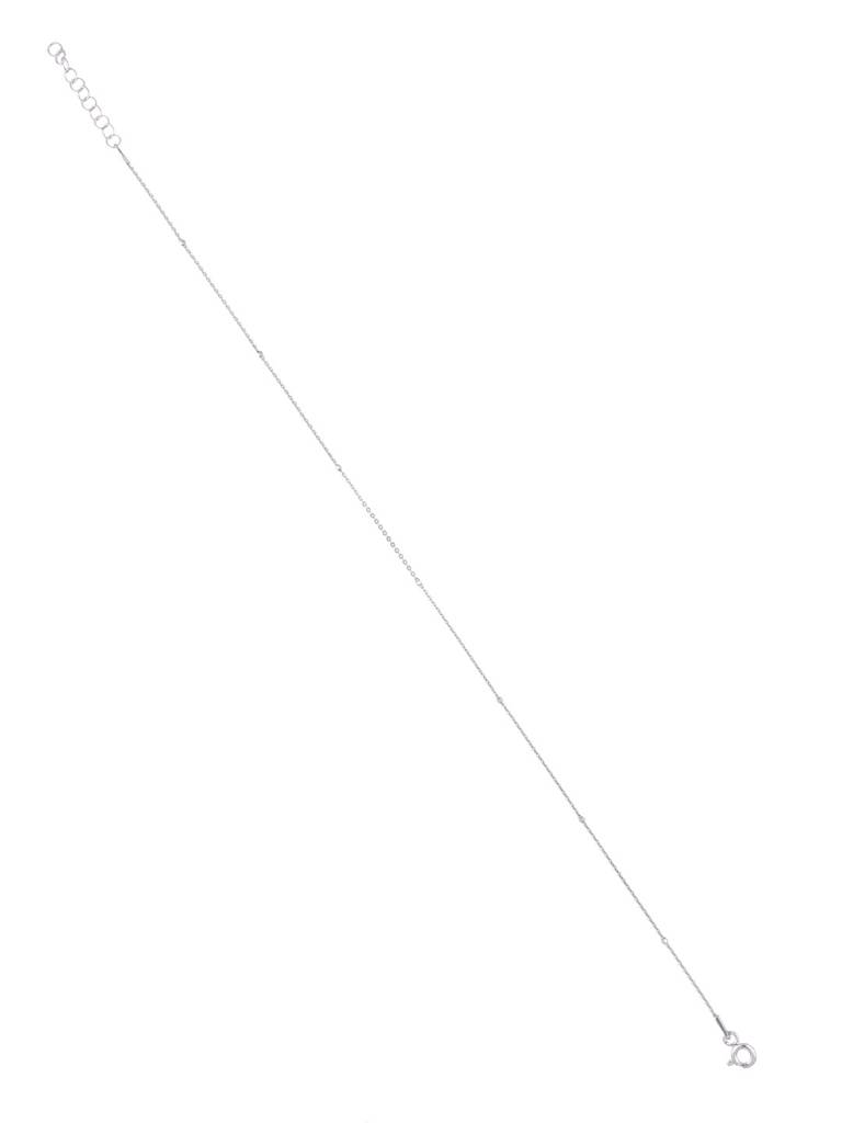 Sterling Silver Link Chain & Beads Anklet : AKTH59-S-NA