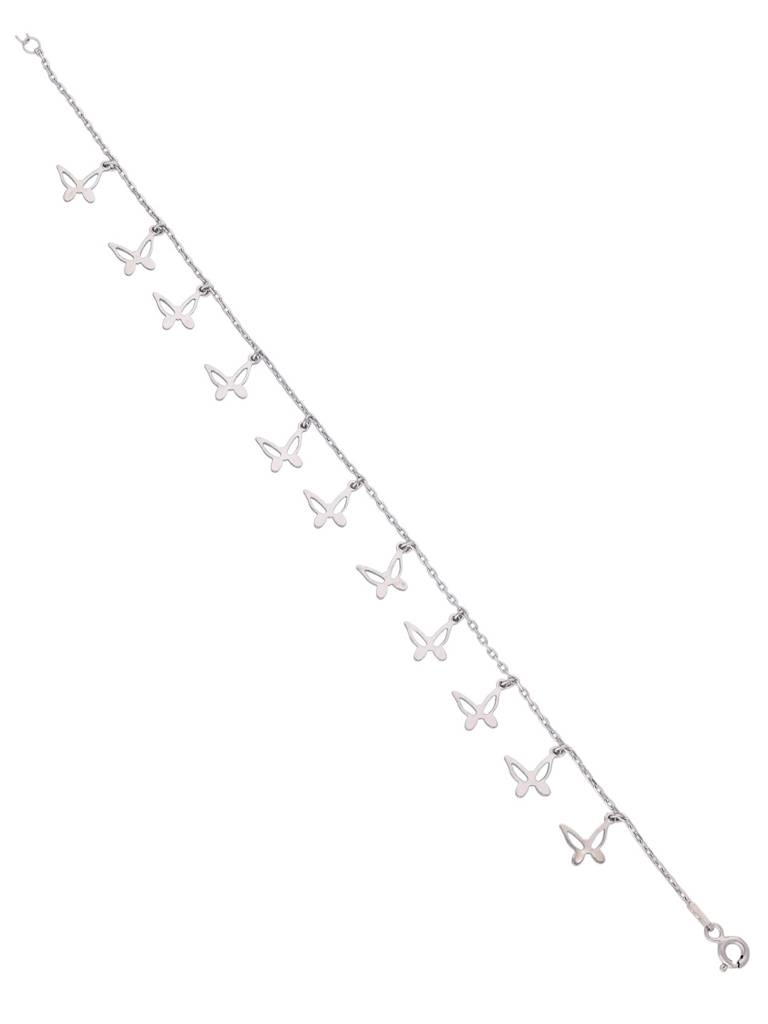 Sterling Silver Butterfly Bliss Anklet : AKTH9-S-NA