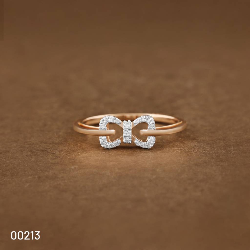 Diamond Ribbon Ring In 14K Gold : ALR00213