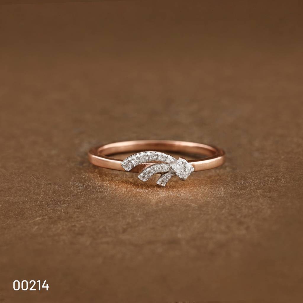 Feather Glow Diamond Ring In 14K Gold : ALR00214