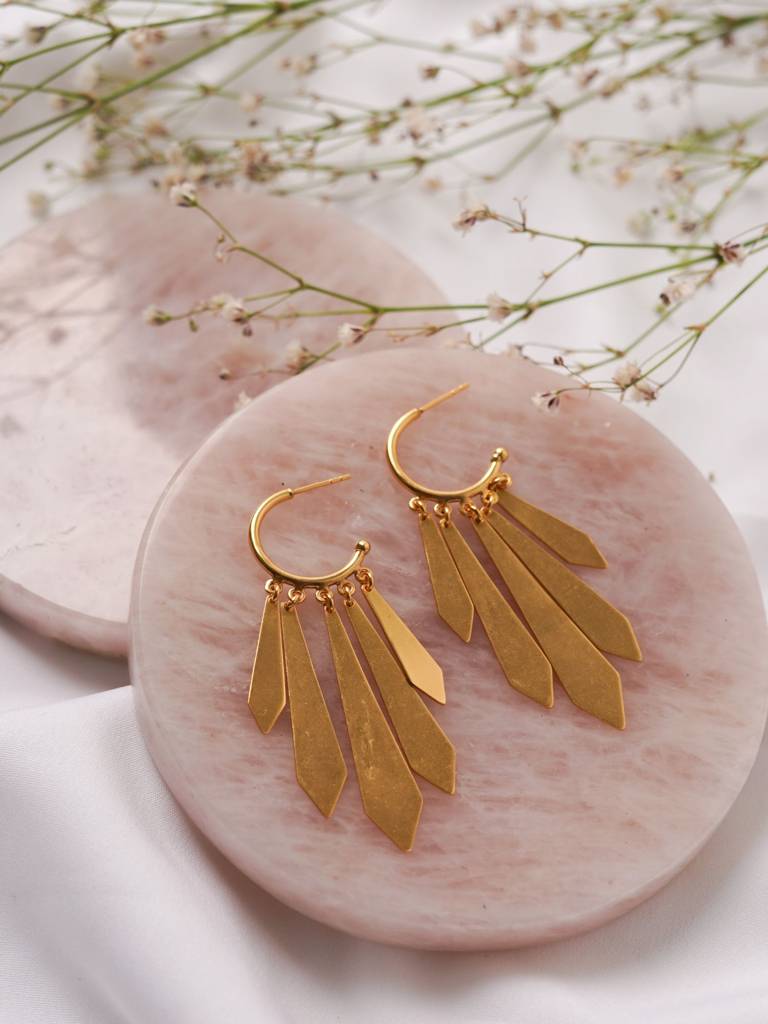 Gold Multi Drop Earrings : ALSO21