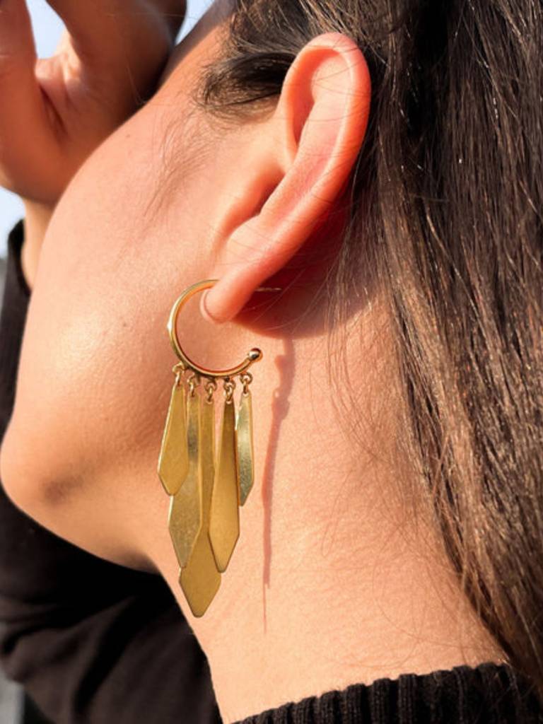 Gold Multi Drop Earrings : ALSO21
