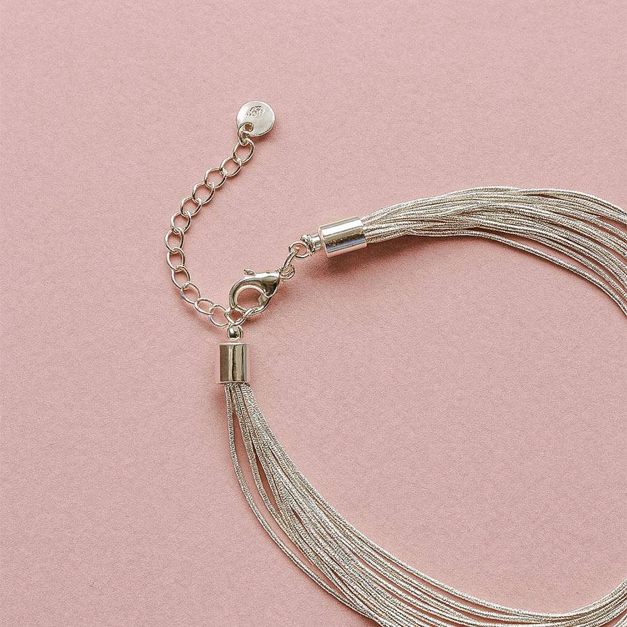 Silver Plated Multi Layered Chain Bracelet For Women And Girls : Aureum Silver Bracelet : AMA-AUREUM-BRACELET