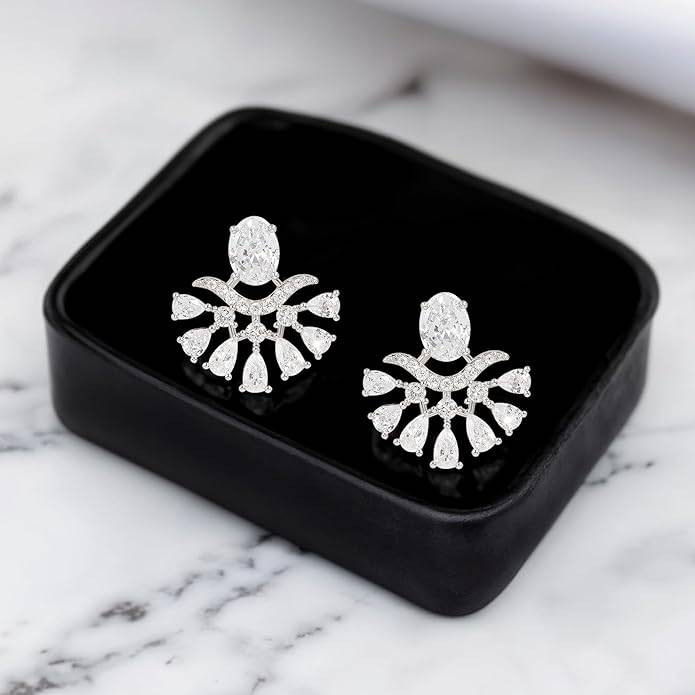 Amalfa Amara Radiance Zircon Stone Stud Earrings For Women & Girls : AMAAMARAERI-S