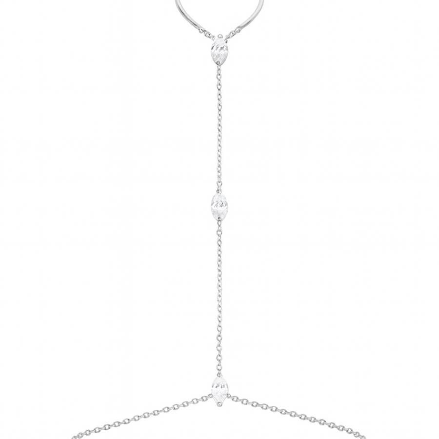 Amber Silver Wrap Hand Chain For Women & Girls : AMAAMBER-BRACELET