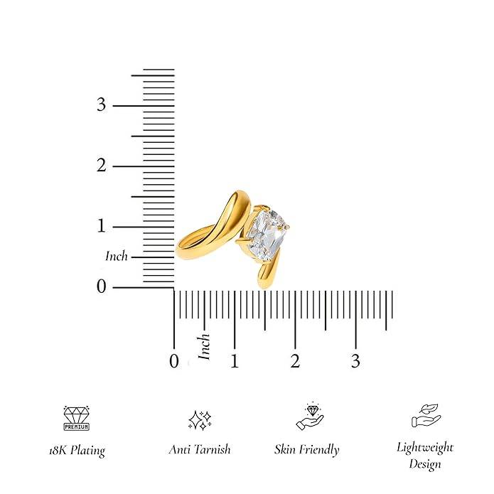 Crystal Wrap Gold Plated Sculptural Ring For Women & Girls : AMACRYWRA