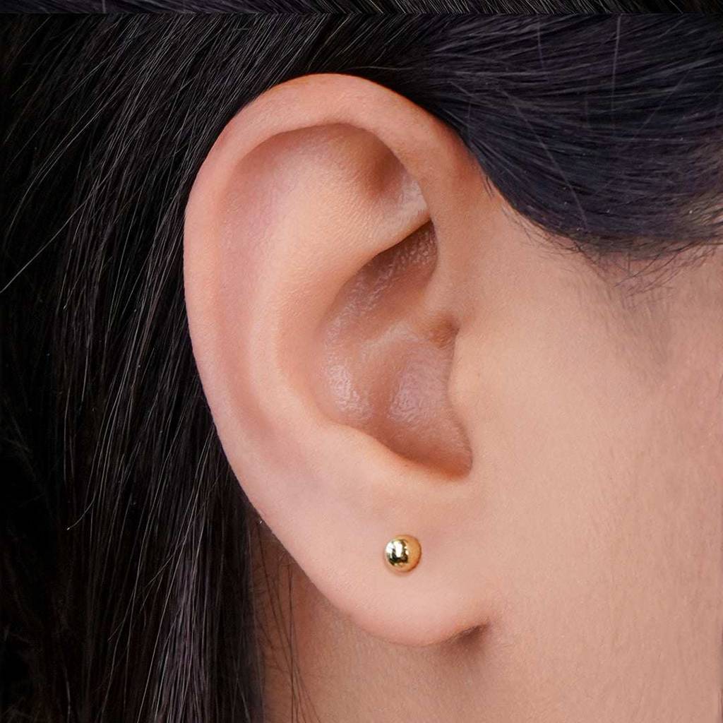 Ayla Minimalist Ear Crawler & Stud Earrings Set For Women & Girls : AMAEARGD06