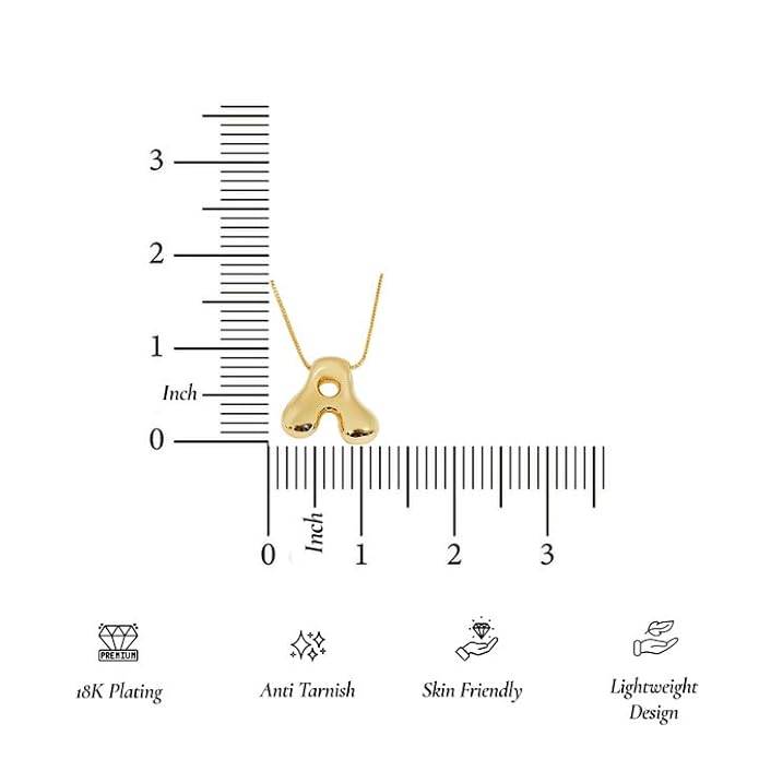 Hana Bubble Initial Necklace For Women & Girls : AMAHANGB1