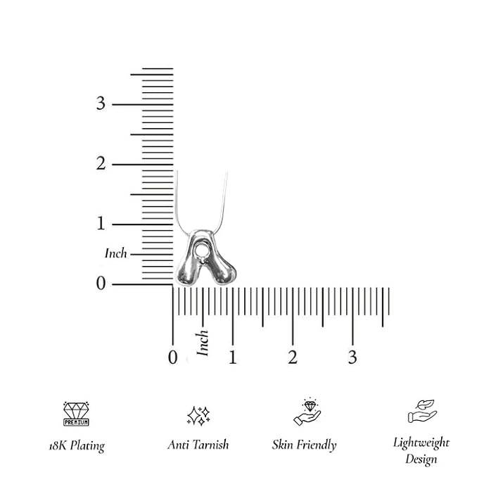 Hana Bubble Initial Necklace For Women & Girls : AMAHANSB1