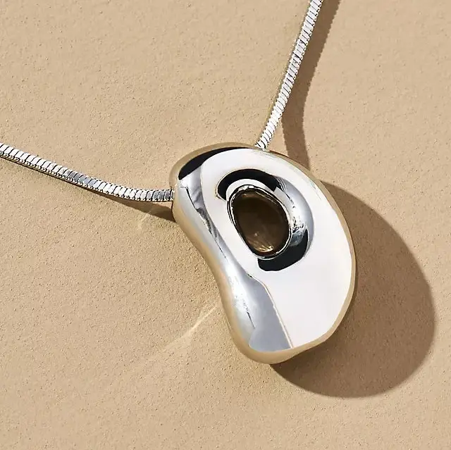 Hana Bubble Initial Necklace For Women & Girls : AMAHANSD1