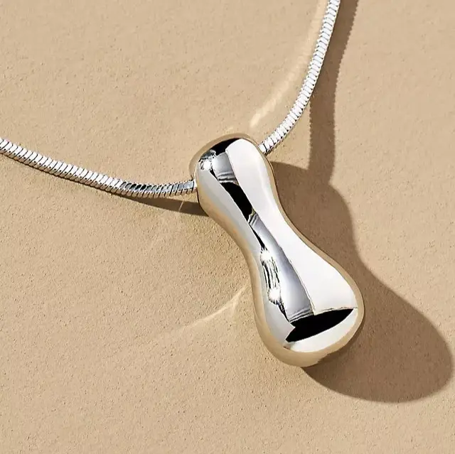 Hana Bubble Initial Necklace For Women & Girls : AMAHANSI1