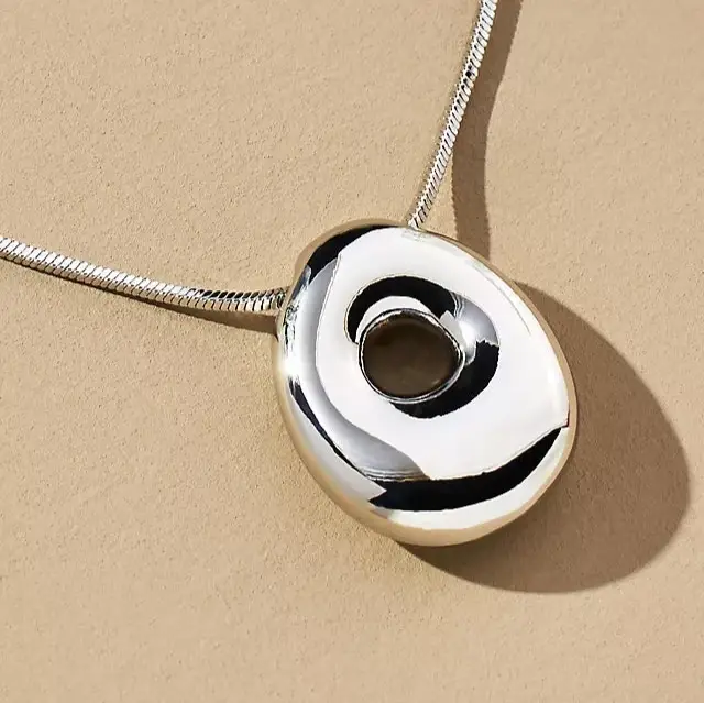 Hana Bubble Initial Necklace For Women & Girls : AMAHANSO1