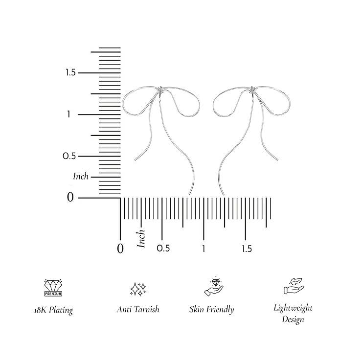 Amalfa Lyra'S Graceful Bow Wire Earrings For Women & Girls : AMALYRGRAGSL