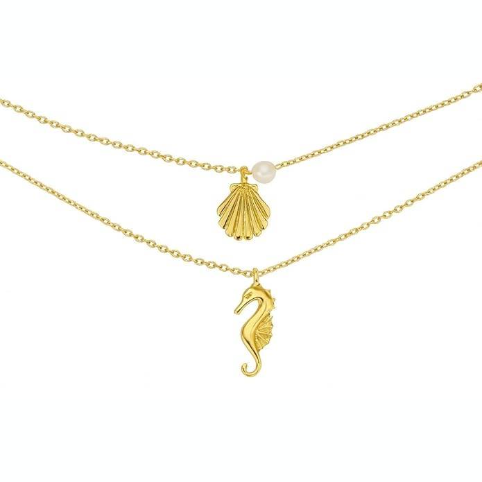 Amalfa Ocean Charm Necklace For Women & Girls : AMANECKOCEAN