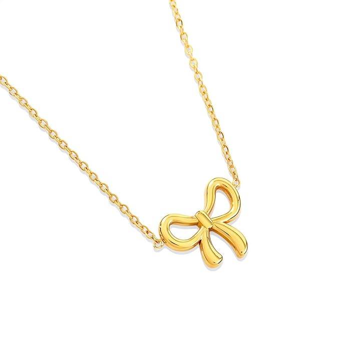 Emily Bow Necklace For Women & Girls : AMANECNO