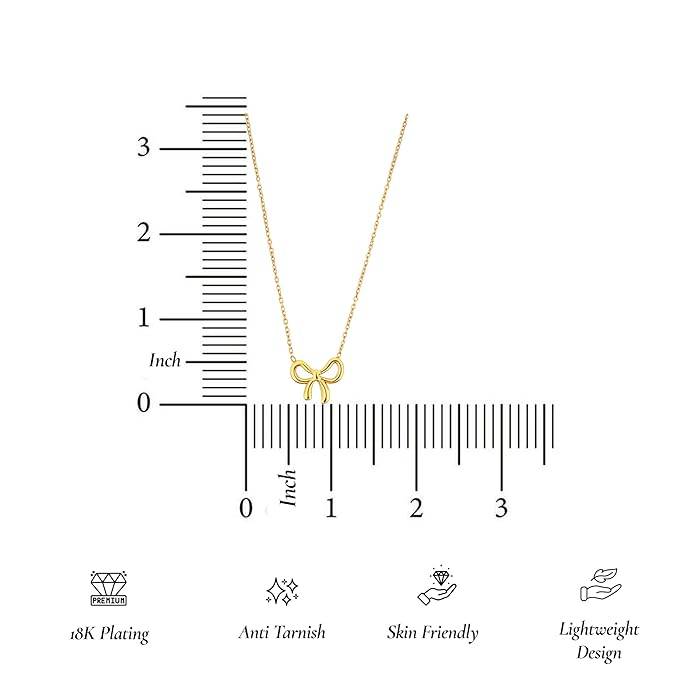 Emily Bow Necklace For Women & Girls : AMANECNO