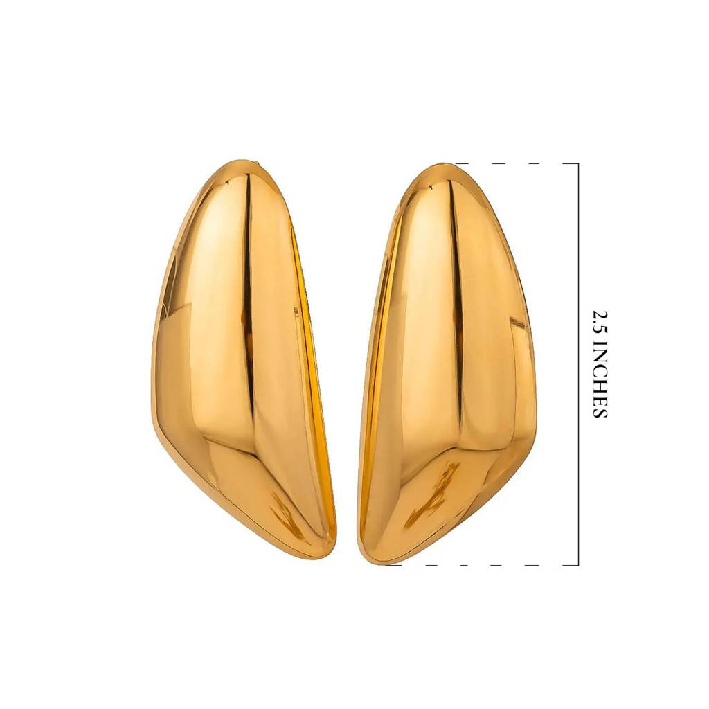 Sculpted Shield Drop Earrings For Women & Girls : AMASCUSHIGD