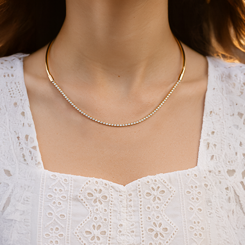 Amalfa Interchangeable Choker Necklace For Women And Girls (With 4 Color Options) Â Sofia Crystal Choker : AMASOFIA-NECKLACE