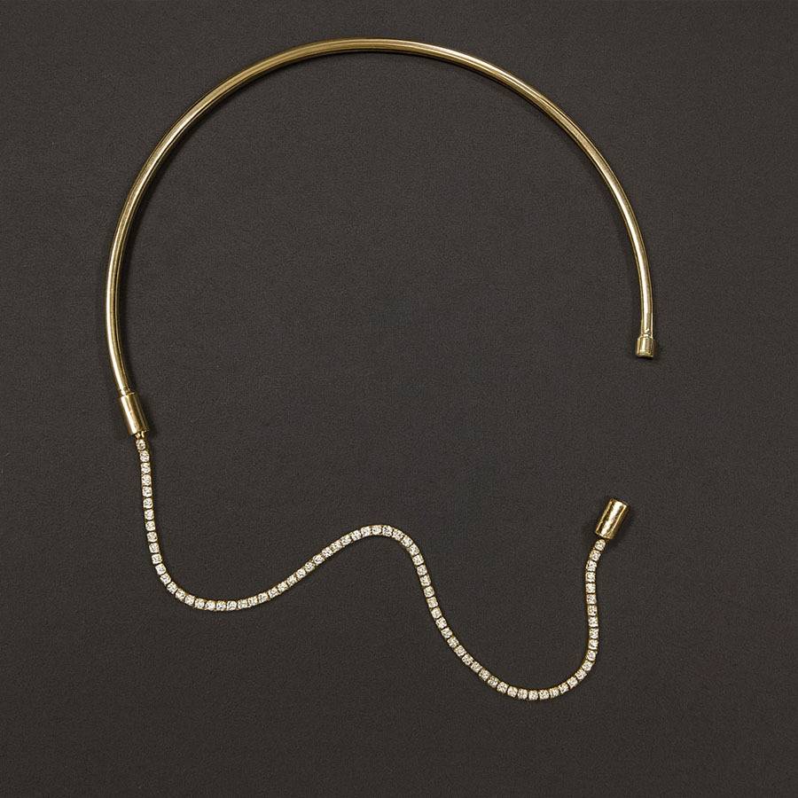 Amalfa Interchangeable Choker Necklace For Women And Girls (With 4 Color Options) Â Sofia Crystal Choker : AMASOFIA-NECKLACE