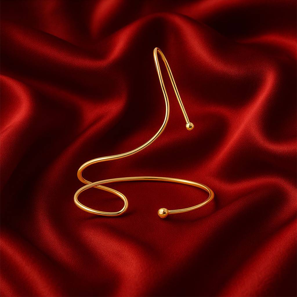 Zoya Wave Bangle Statement Bracelet For Women & Girls : AMAZOYA-BR