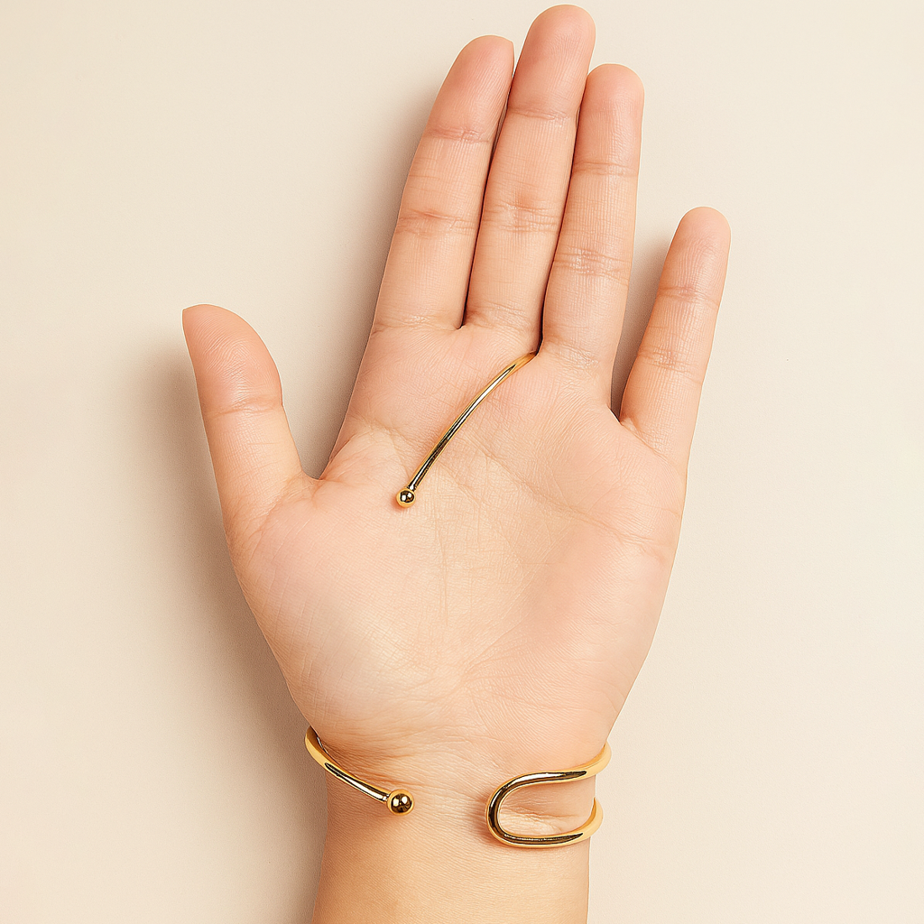 Zoya Wave Bangle Statement Bracelet For Women & Girls : AMAZOYA-BR