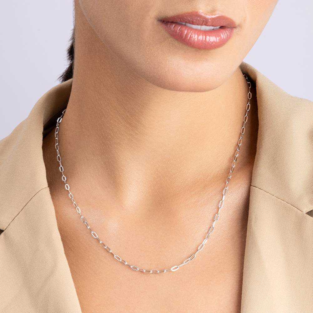 Oval Link Chain For Women : AMLC300