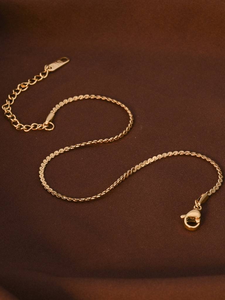 Stainless Steel Swirl Anklet : AN005