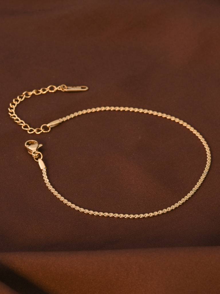 Stainless Steel Swirl Anklet : AN005