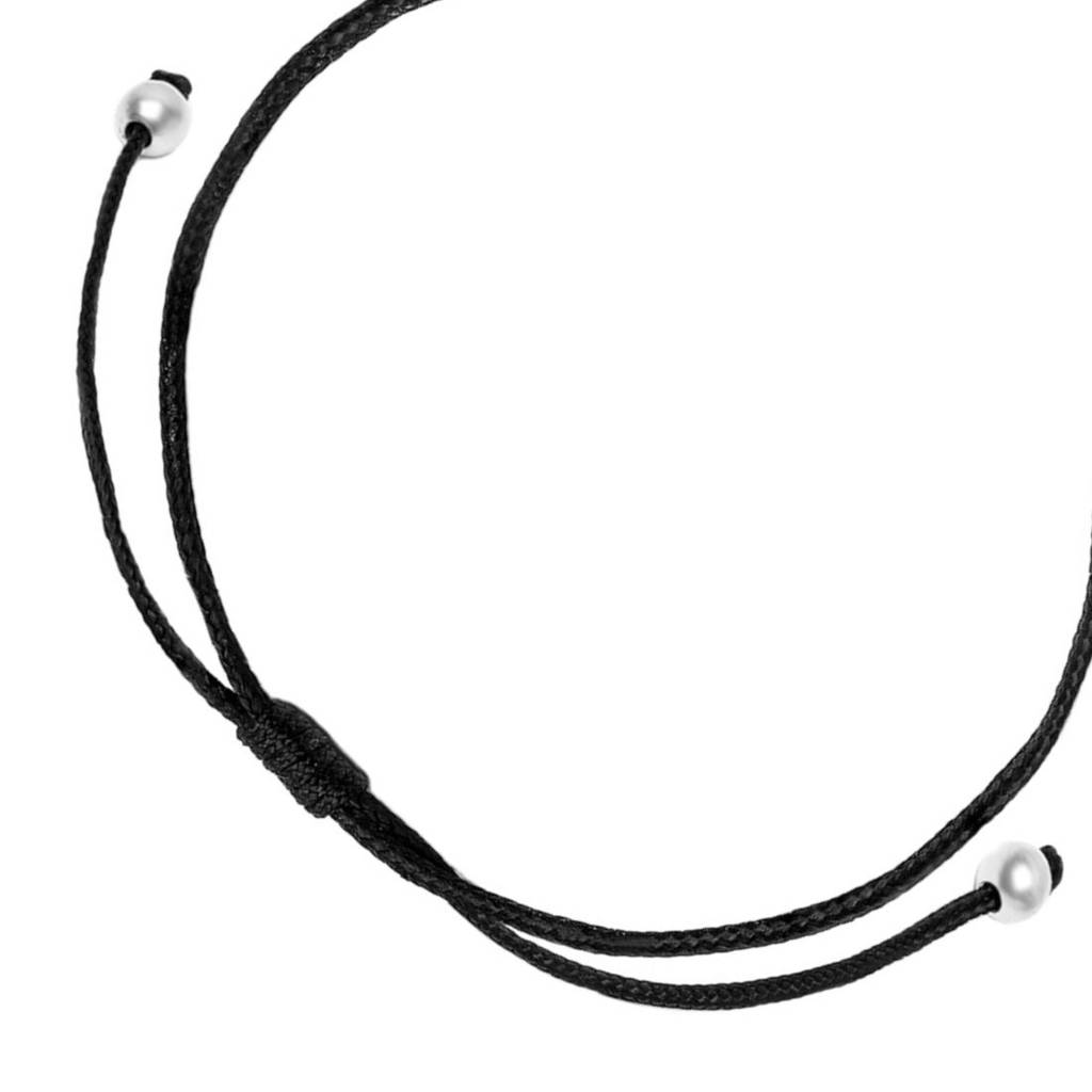 925 Pure Silver Rhodium-Plated  Solid Thread Anklet : ANK-60115-ONE