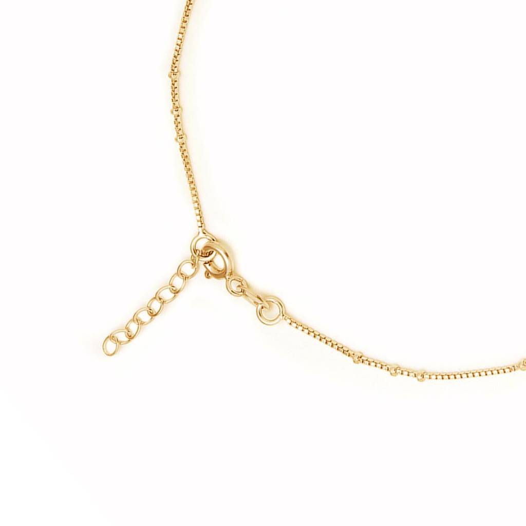 925 Pure Silver Gold Plated  Heart Chain Anklet : ANK-60137-ONE-G