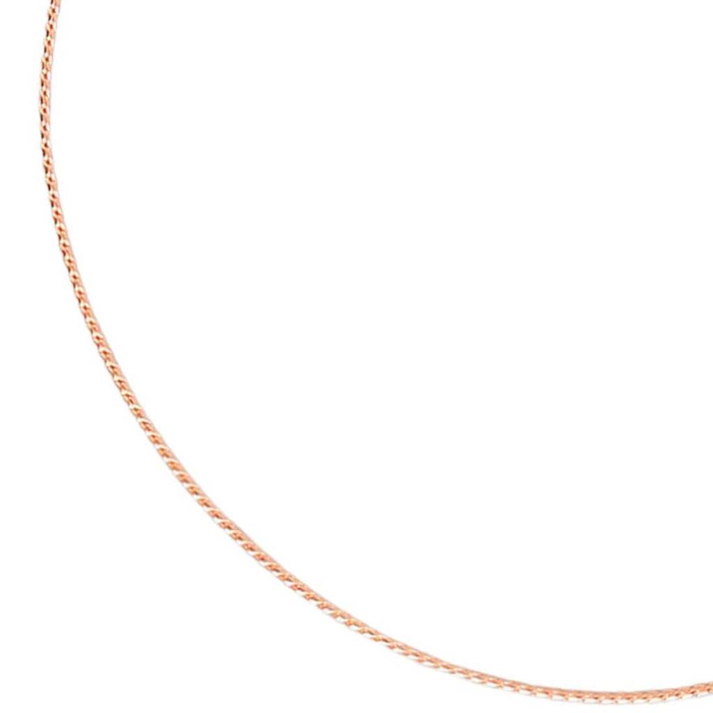 Solid Rose Gold Plated 925 Sterling Silver Chain Anklet : ANK-60153-PAIR