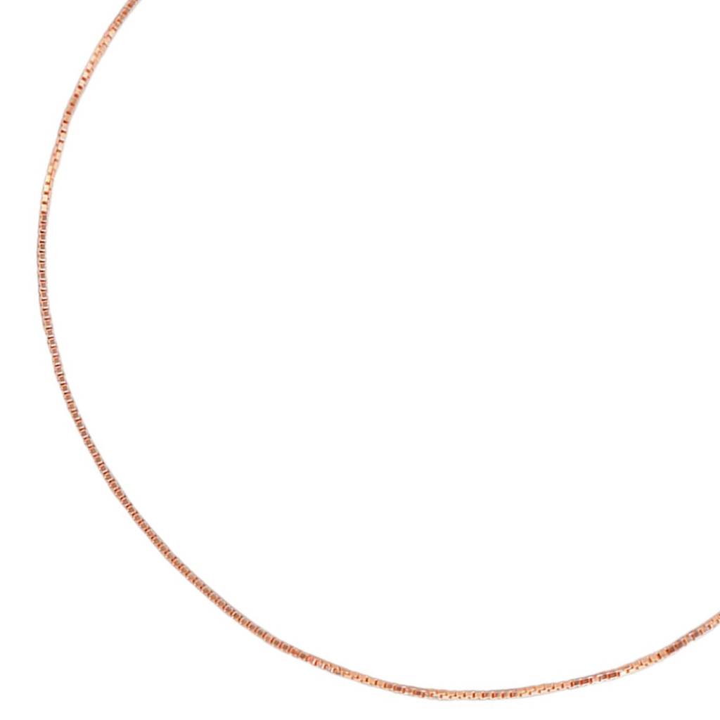 925 Pure Silver Rose Gold Plated  Solid Chain Anklet : ANK-60156-ONE