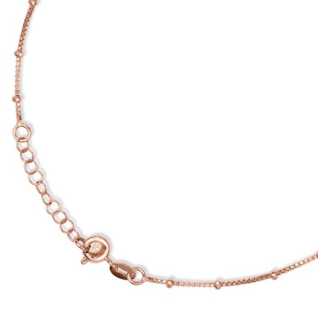 Draganfly Cz Rose Gold Plated 925 Sterling Silver Chain Anklet : ANK-60251-PAIR