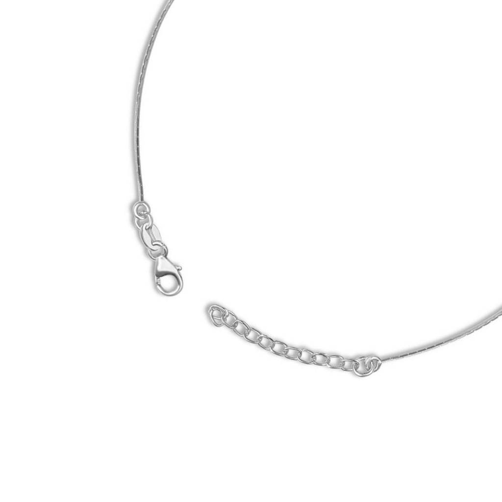 925 Pure Silver Rhodium Plated Beaded Abstract Chain Anklet-Ank-60399-One-R : ANK-60399-ONE-R