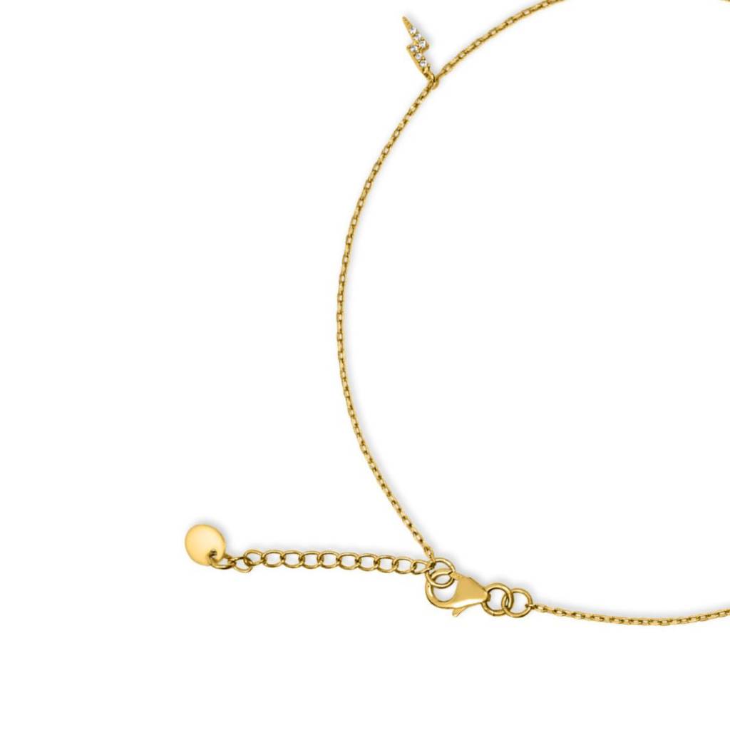 Charms Gold Plated 925 Sterling Silver Anklet (Single) : ANK-60418-ONE-G