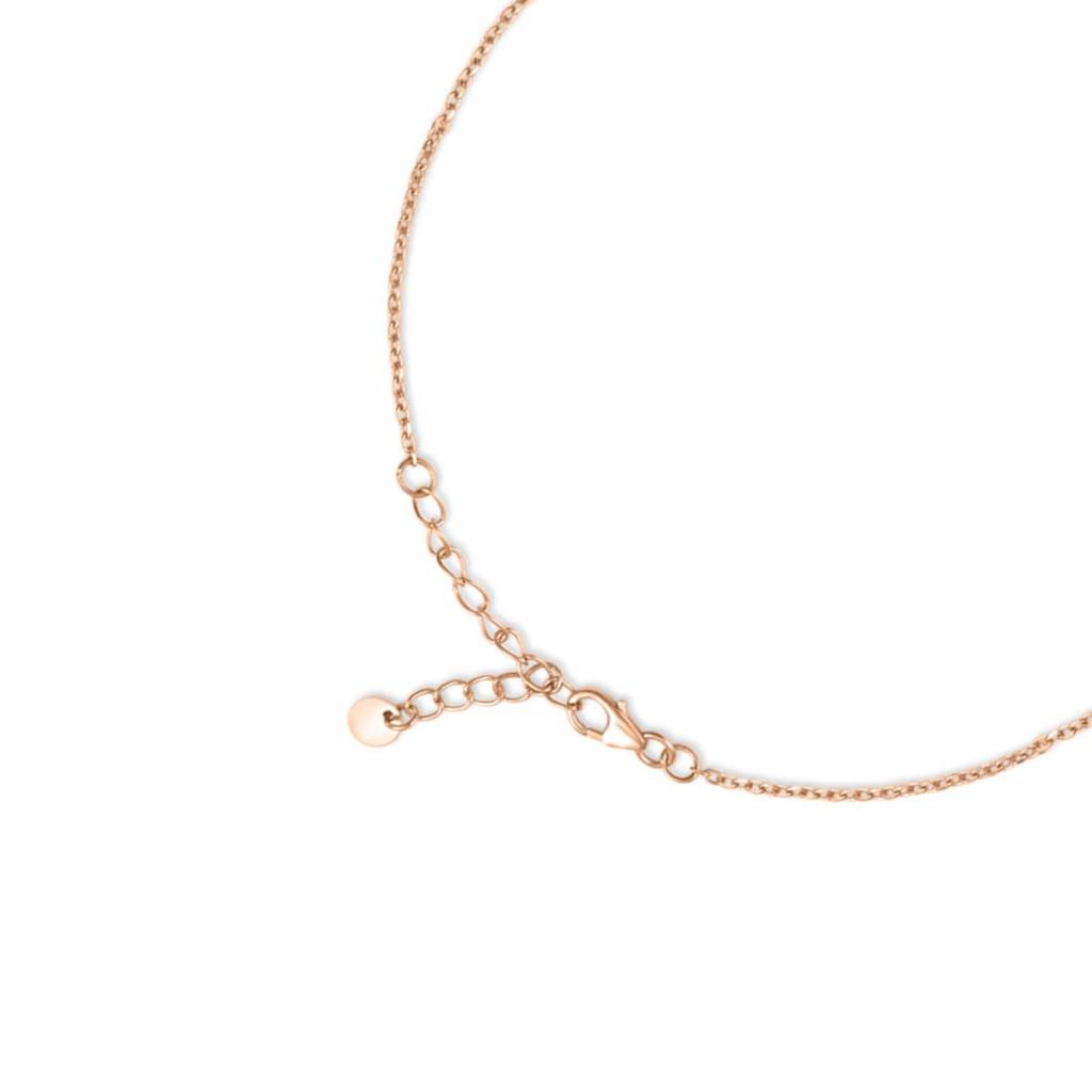 Star Cz Rose Gold Plated 925 Sterling Silver Anklet (Pair) : ANK-60420-PAIR-RG