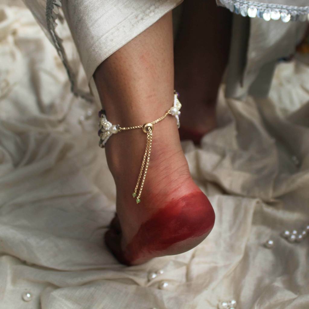 Pearl Twirl Adjustable Anklet - Set Of 2 Pieces : ANK016
