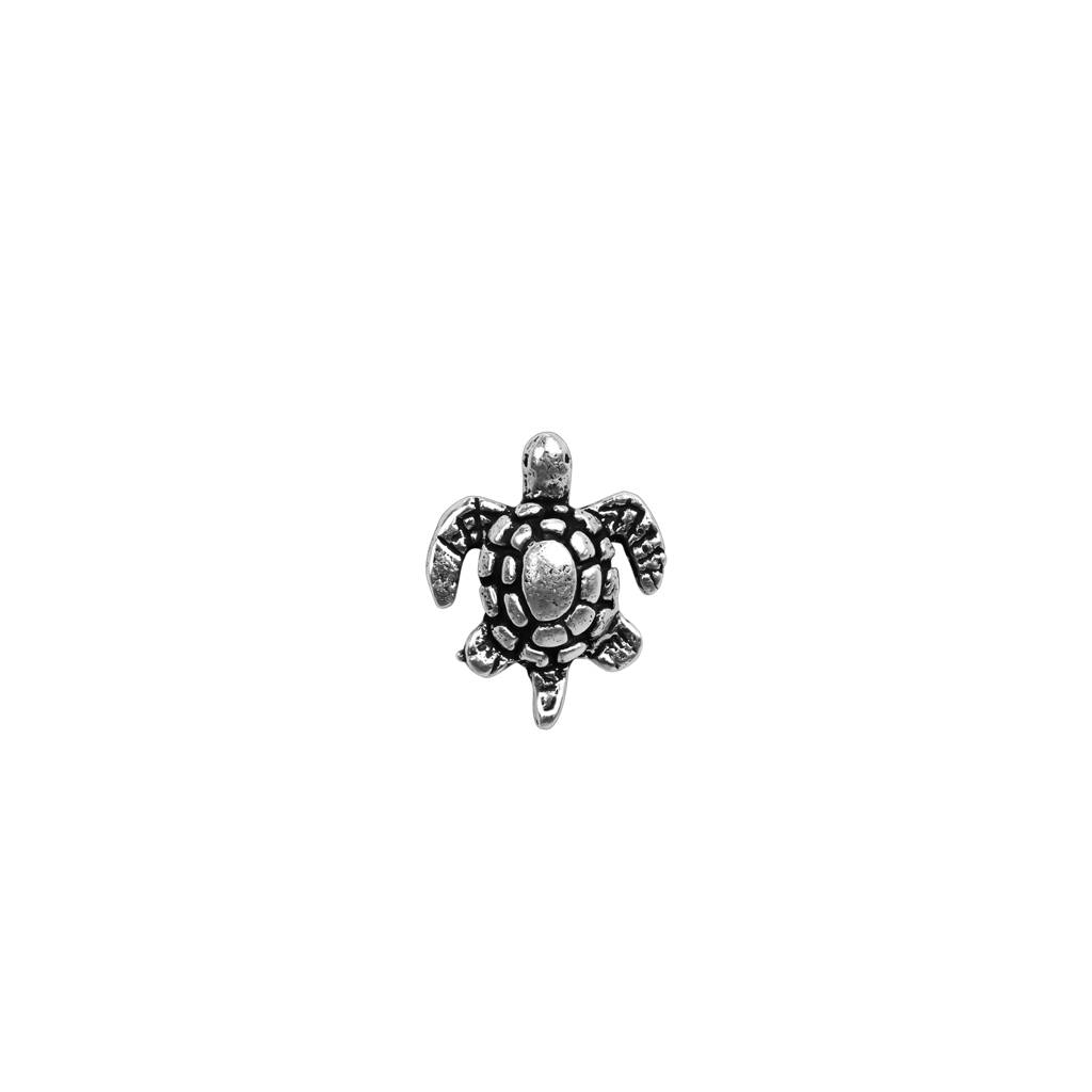 Pure Silver Fortune Tortoise Nose Pin : ANNP478
