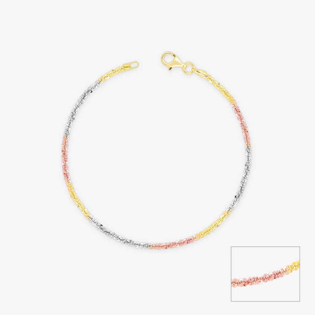Triple Shade Fancy Silver Anklet : ANPA126